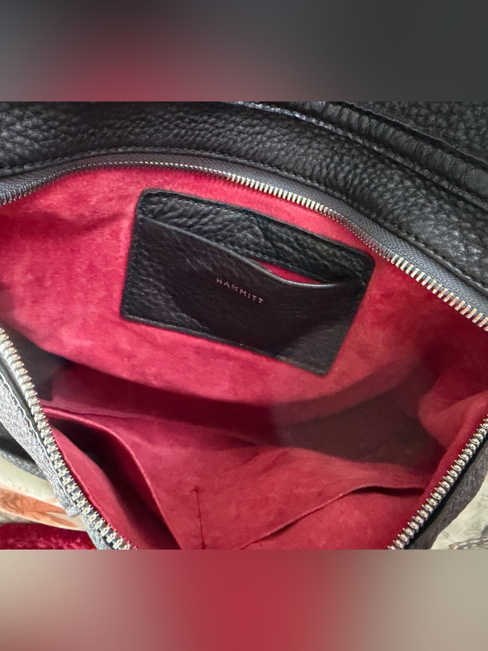 Hammitt Black Quilted Leather VIP TONY Bag Large Black Weave/Silver! - Picture 3 of 8